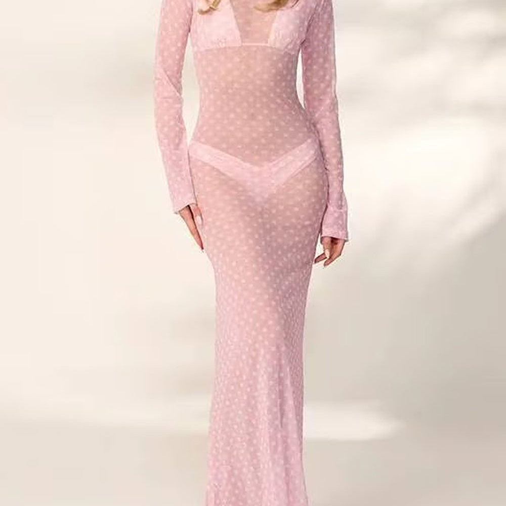 Paloma Mesh Swim Cover Maxi Dress - Fashion Pov