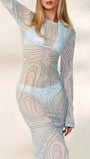 Paloma Mesh Swim Cover Maxi Dress - Fashion Pov