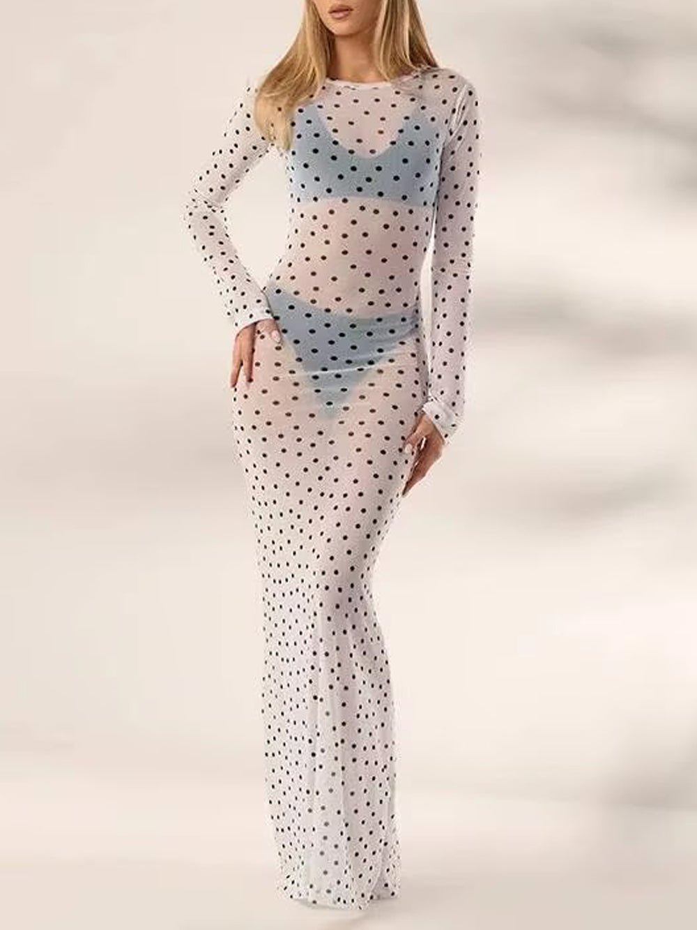 Paloma Mesh Swim Cover Maxi Dress - Fashion Pov