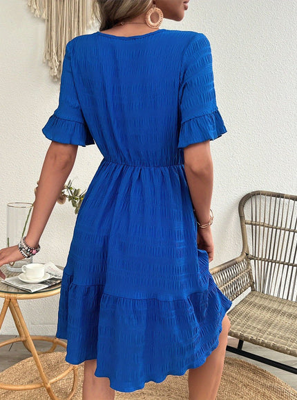 Parker Ruffle Hem Tiered Mini Dress - Fashion Pov