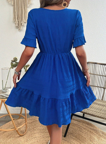 Parker Ruffle Hem Tiered Mini Dress - Fashion Pov