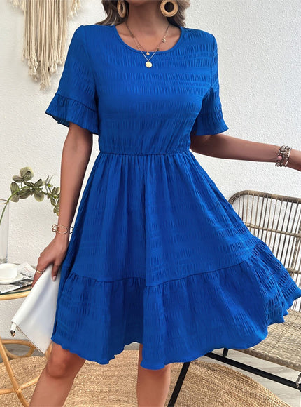 Parker Ruffle Hem Tiered Mini Dress - Fashion Pov