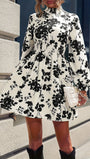 Peyton Floral Long Sleeve Mini Dress - Fashion Pov