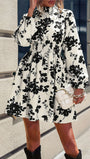 Peyton Floral Long Sleeve Mini Dress - Fashion Pov