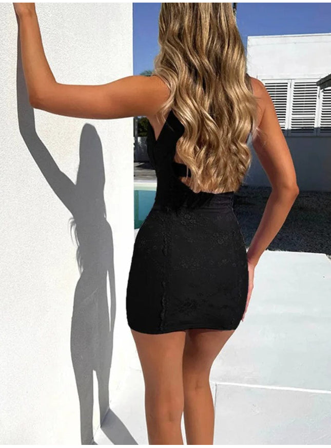 Peyton Hollow Out Backless Mini Dress - Fashion Pov