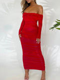 Reagan Off Shoulder Maxi Dress - Fashion Pov