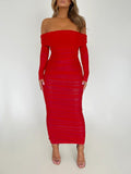 Reagan Off Shoulder Maxi Dress - Fashion Pov