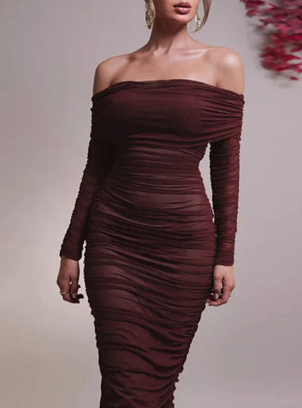 Reagan Off Shoulder Maxi Dress - Fashion Pov
