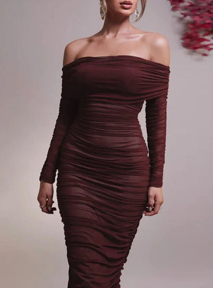Reagan Off Shoulder Maxi Dress - Fashion Pov