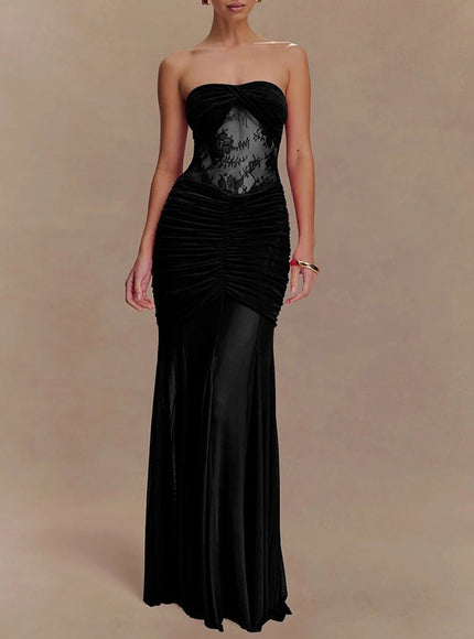 Rebecca Backless Off Shoulder Maxi Dress - Fashion Pov