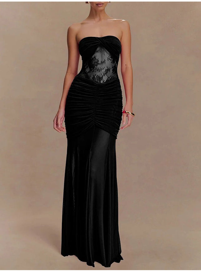 Rebecca Backless Off Shoulder Maxi Dress - Fashion Pov