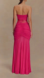 Rebecca Backless Off Shoulder Maxi Dress - Fashion Pov