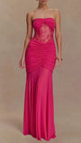 Rebecca Backless Off Shoulder Maxi Dress - Fashion Pov