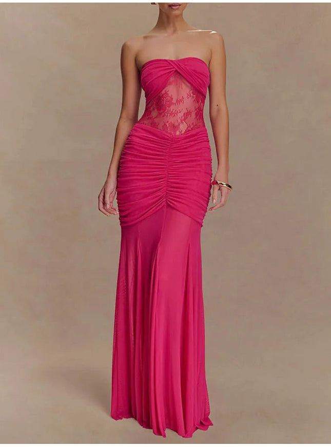 Rebecca Backless Off Shoulder Maxi Dress - Fashion Pov