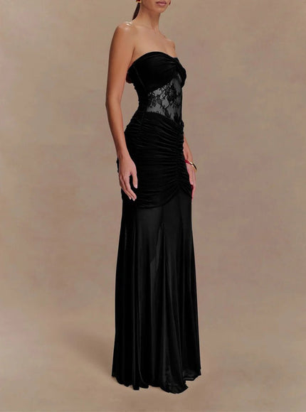 Rebecca Backless Off Shoulder Maxi Dress - Fashion Pov