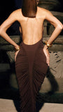 Renee Turtleneck Ruched Midi Dress - Fashion Pov