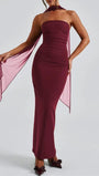 River Off Shoulder Backless Maxi Dress - Fashion Pov