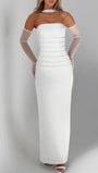 River Off Shoulder Backless Maxi Dress - Fashion Pov
