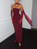 River Off Shoulder Backless Maxi Dress