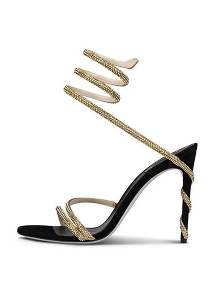 Rosalie Crystal Rhinestone Heel Shoe - Fashion Pov