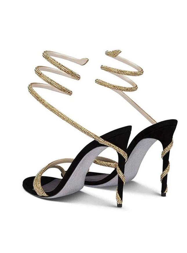 Rosalie Crystal Rhinestone Heel Shoe - Fashion Pov