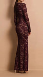 Rosalie Lace Plunge Gown Dress - Fashion Pov