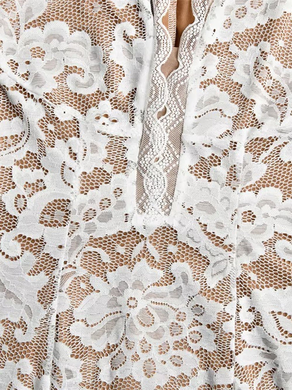 Rosalie Lace Plunge Gown Dress - Fashion Pov