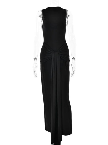 Ruched Bodycon Ruched Maxi Dress - Fashion Pov
