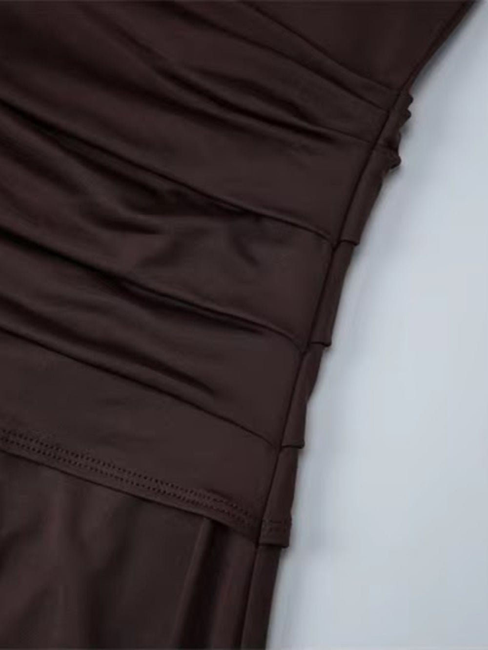 Sabine Ruched Slit Maxi Dress - Fashion Pov