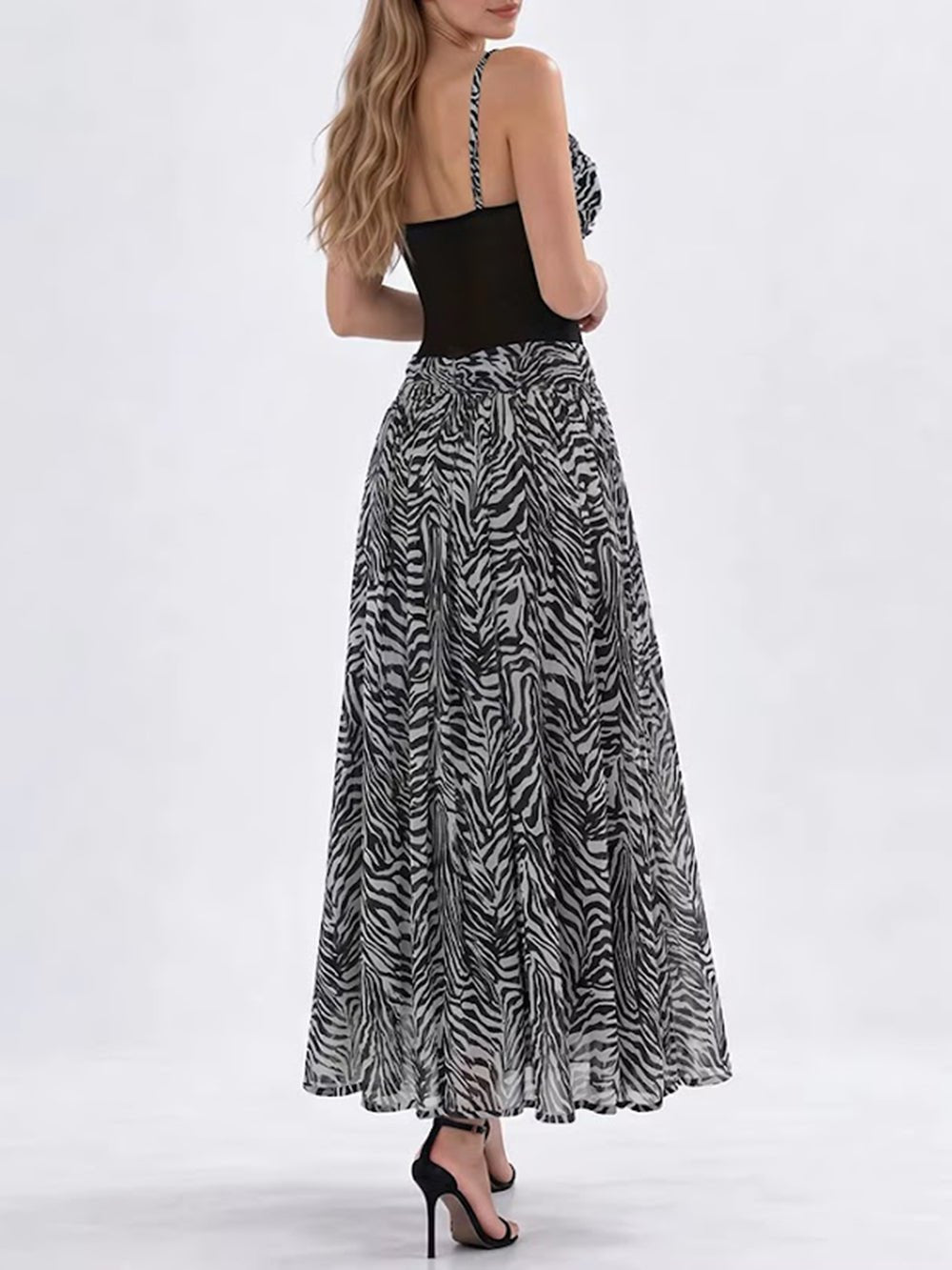 Sabrina Corset Print Gown Dress - Fashion Pov