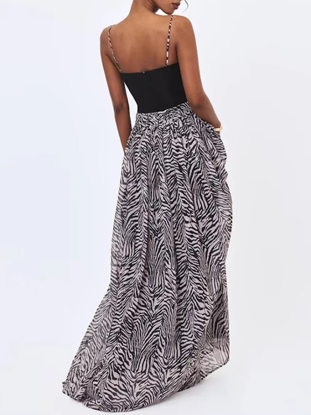 Sabrina Corset Print Gown Dress - Fashion Pov
