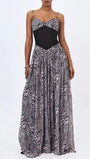 Sabrina Corset Print Gown Dress - Fashion Pov