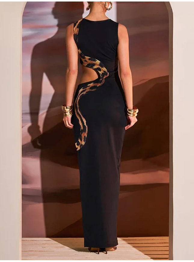 Samantha Split Sleeveless Maxi Dress - Fashion Pov