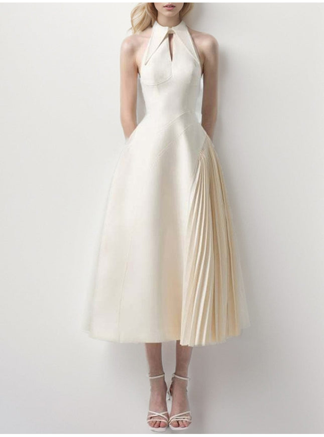 Sathvika Hollow Out Fold Midi Dress - Fashion Pov
