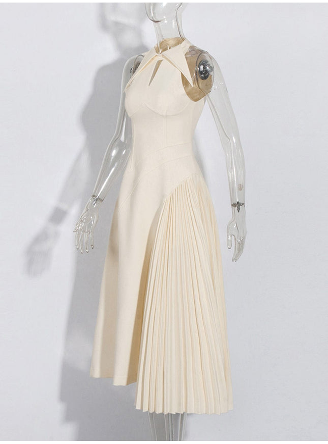 Sathvika Hollow Out Fold Midi Dress - Fashion Pov
