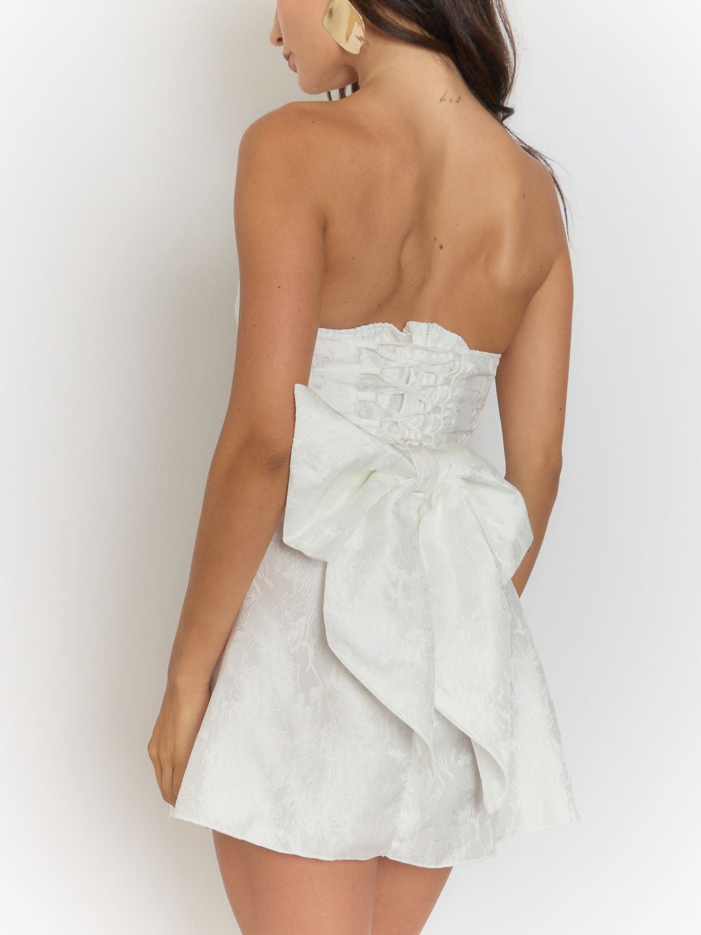 Seraphina Bow Backless Mini Dress - Fashion Pov