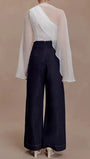 Seraphina Sheer Draped Sleeve Blouse - Fashion Pov