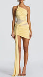 Serena Asymmetric Mesh Mini Dress - Fashion Pov