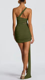 Serena Asymmetric Mesh Mini Dress - Fashion Pov