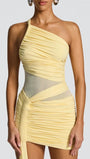 Serena Asymmetric Mesh Mini Dress - Fashion Pov