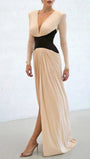 Serena Deep V Backless Maxi Dress - Fashion Pov