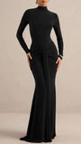 Serena Knotted Long Sleeve Maxi Dress - Fashion Pov
