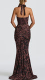 Serena Leopard Halter Maxi Dress - Fashion Pov