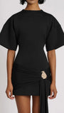 Serena Ruched Metal - Detail Mini Dress - Fashion Pov