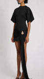 Serena Ruched Metal - Detail Mini Dress - Fashion Pov
