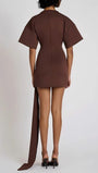 Serena Ruched Metal - Detail Mini Dress - Fashion Pov