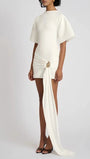 Serena Ruched Metal - Detail Mini Dress - Fashion Pov