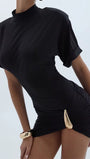 Serena Ruched T-Shirt Mini Dress - Fashion Pov