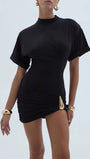 Serena Ruched T-Shirt Mini Dress - Fashion Pov