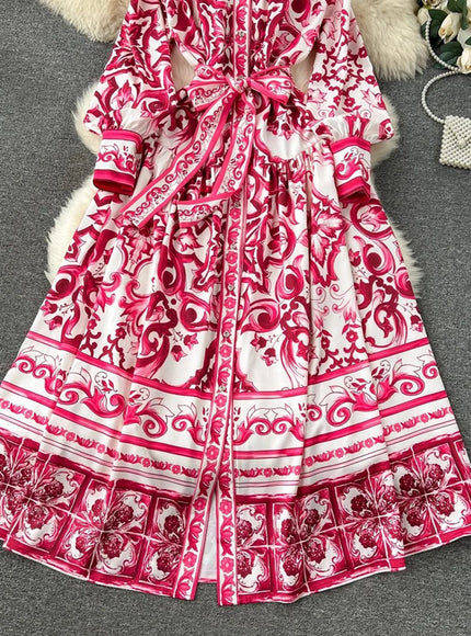 Serenity Single Breasted Belt Maxi Dress - Fashion Pov